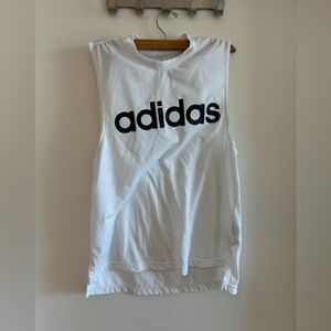 Adidas White Workout Tank - Size Small